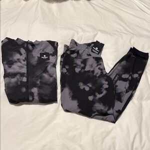 Black and Gray Windbreaker Jacket by ASRV